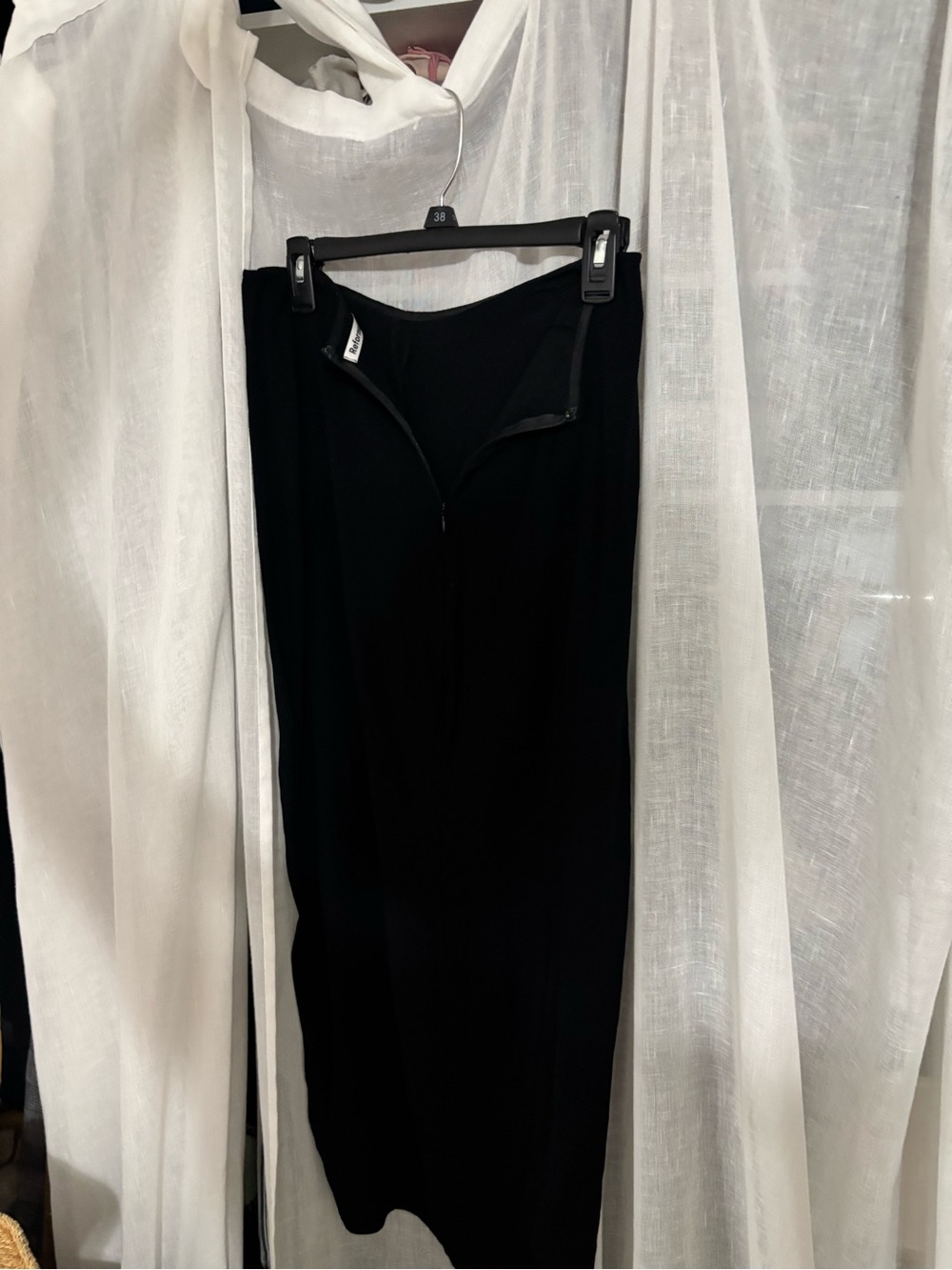 Reformation Black High-Slit Skirt - Picture 3 of 6